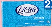 Lil-Lets 2x10 Intimate Wipes-Per Pack