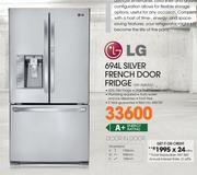 LG 694Ltr Silver French Door Fridge GR-J268LSJV