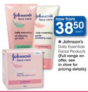 Johnson's Daily Essentials Facial Products