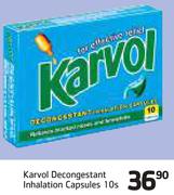 Karvol Decongestant Inhalation Capsules-10's Pack