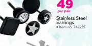 Stainless Steel Earrings-Per Pair