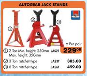 Autogear Jack Stands 6 Ton Ratchet Type JAS6T-Per Pair