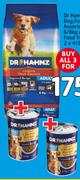 Dr. Hahnz Dry Dog Food Assorted 6/8kg And Dog Food Tins 2x415g-For All 3