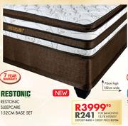 Restonic Sleepcare 152cm Base Set