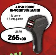 Midas 4 USB poort In voertuig Laaier USB9M