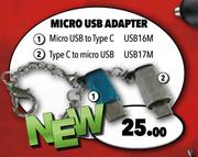 Micro Type C To Micro USB Adaptor USB17M