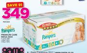 Pampers Premium Care Mega Box Junior 88's, Midi 120's, Maxi 104's-Per Box