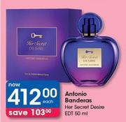 Antonio Banderas Her Secret Desire EDT-50ml Each
