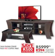 Sala Plasma Stand Plus Free Coffee Table