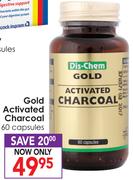 Dis Chem Gold Activated Charcoal 60 Capsules