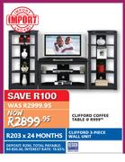 Clifford 3-Piece Wall Unit