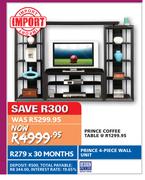 Prince 4-Piece Wall Unit