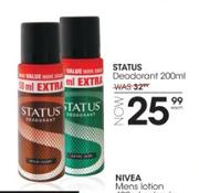 Status Deodorant-200ml Each