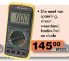 Digital Multimeters Die Meet Van Spanning-DT9205