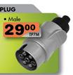 7-Pin Metal Trailer Plug  Male-TP7M