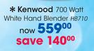 Kenwood 700 Watt White Hand Blender-HB710
