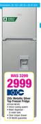 KIC 255L Metallic Silver Top Freezer Fridge KTF528/1ME WT