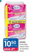 Lil-Lets Essentials Value Pack 16's Sanitary Pads