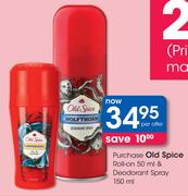 Old Spice Roll-On 50ml & Deodorant Spray 150ml