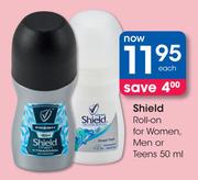 Shield Roll-On For Women, Men Or Teens-50ml Each