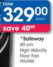 Safeway 40cm High Velocity Floor Fan PIA2486