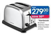 Kambrook Brushed Stainless Steel 2-Slice Toaster JA-2680