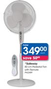 Safeway 40cm Pedestal Fan With Remote PIA2489