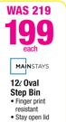 Mainstays 12L Oval Step Bin-Each