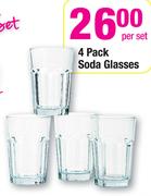 4 Pack Soda Glasses-Per Set