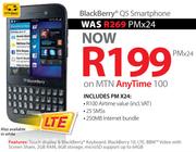 Blackberry Q5 Smartphone-On MTN Any Time 350