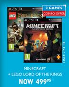 PS3 Minecraft + Lego Lord Of The Rings