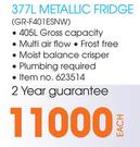 LG 377Ltr Metallic Fridge GR-F401ESNW Each