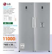 LG 377Ltr Metallic Fridge GR-F401ESNW Each