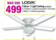 Logik 132cm 1 Light Ceiling HUGGER