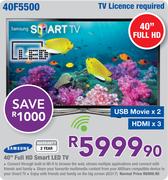 Samsung 40" Full HD Smart LED TV 40F5500