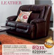 Newbury 3 Piece 3 Action Leather Lounge Suite MK2