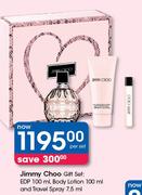 Jimmy Choo Gift Set (EDP 100ml, Body Lotion 100ml & Travel Spray 7.5ml)-Per Set