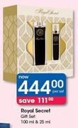 Royal Secrets Gift Sets-100ml & 25ml Per Set
