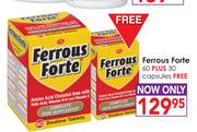 Ferrous Forte 60 + 30 Capsules Free