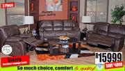 Sierra 3 Piece Recliner Lounge Suite