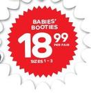Babies Booties (Sizes 1-3)-Per Pair