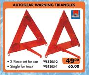 Autogear Warning Triangles Single For Truck WS1205-1