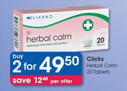 Clicks Herbal Calm 20 Tablets-2 Packs
