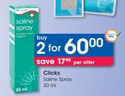 Clicks Saline Spray-2 x 30ml