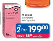 Clicks Menoforte 60 Capsules-2 Packs Per Offer