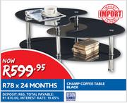 Design Plus Champ Coffee Table Black