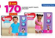 Huggies Nappy Pants Girl/Boy-For 2