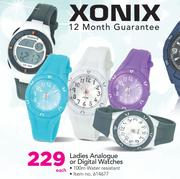 Xonix Ladies Analogue Or Digital Watches-Each