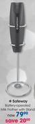 Safeway Battery-Operated Milk Frother With Stand