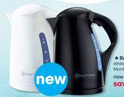 Russell Hobbs White or Black Montana Kettle 10585-Each
